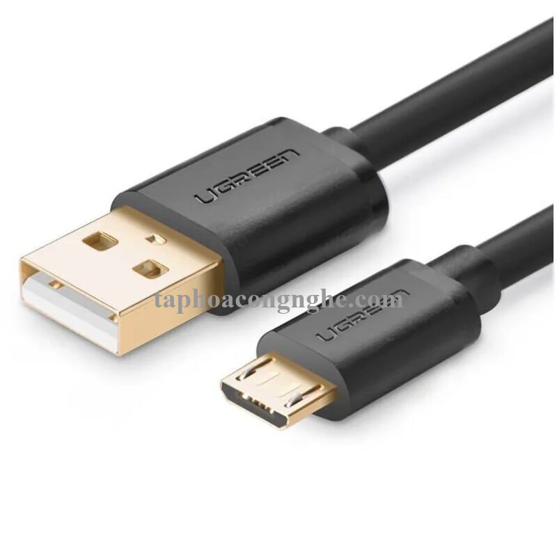 Ugreen 10839 3M màu Đen Cáp sạc truyền dữ liệu USB 2.0 sang MICRO USB lõi đồng US125 30010839